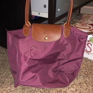 Small Plum Longchamp Tote